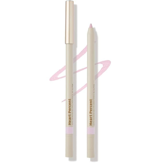 Heart Percent Dote On Mood Gel Eyeliner Pencil, Long-Lasting Waterproof Smudge Proof Smooth Retractable Eye Liner Pencil with Built-In Sharpener (16. Icy Pink)