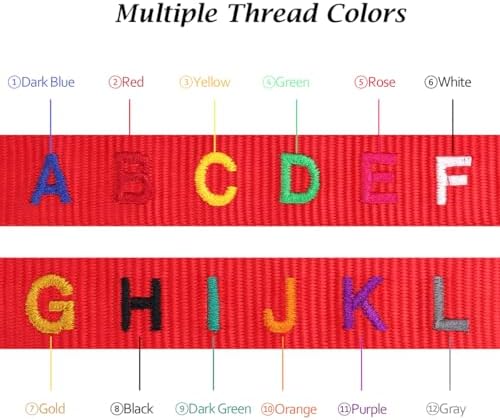 Personalized Reflective Dog Collar with Custom Embroidery - Durable Nylon, POM Buckle, Night Safety, Pet ID Collar