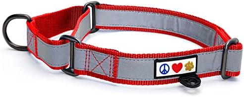 Pawtitas Martingale Dog Collar Puppy Collar Reflective Dog Collar Training Dog Collar Behavioral Dog Collar Large Dog Collar Red Dog Collar