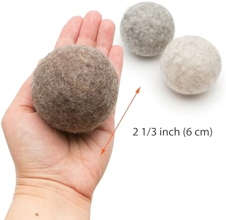Glaciart One Felt Wool Balls for Dogs (3 Pcs)| Durable Dog Chew Toy, Puppy Chew Toys for Teething & Dog Teeth Cleaning | Pet Toys Fetch Games & for Anxiety/Boredom | Great for Small or Medium