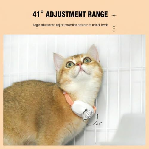 Rechargeable Laser Collar Toy. 41° Adjustable Head, & 2 Play Modes. Lightweight TPU Collar Fits Most Cats. Perfect Self-Play Toy for Home & Work. (Green 2pcs)