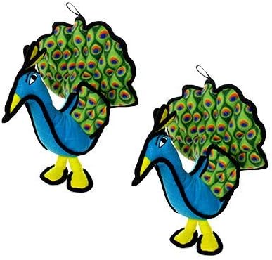 TUFFY® - 2 Pack Original : Peacock Dog Toy : : Ultra Durable Plush Toy with Multiple Layers & Reinforced Seams, Washable and Floats, Original Construction