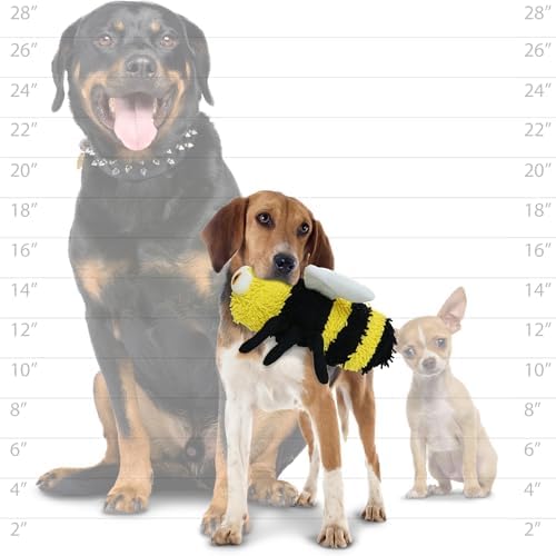 MIGHTY® 2 Pack Microfiber Medium Bee Dog Toys