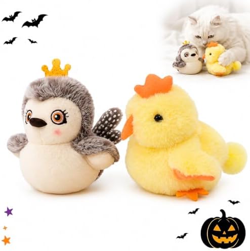 Flying Bat Dog Toy, 2026 New Halloween Flapping Wings Interactive Bird Pet Toy (Grey+Yellow)