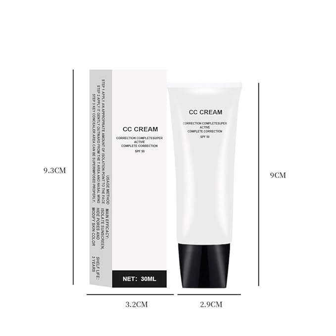 CC Cream Skin Tone Adjusting for Mature Skin, Complete Correction Super Active, Light, Moisturizer, SPF 50, 1.0 fl oz (Natural, 30ml)