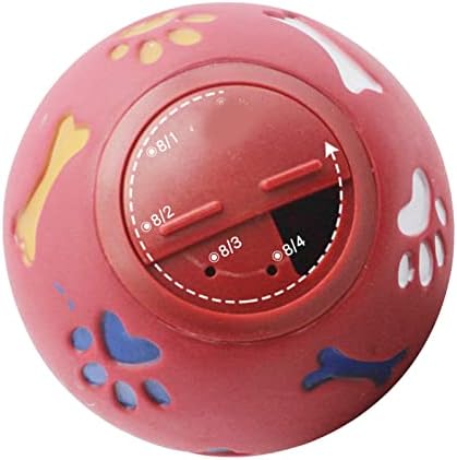 Fydun Cute Puppy Treat Dispensing Balls, Dog Dispenser Slow Feeding Chewing Balls, Bright Colors Pet Puzzle Toy for Cat Bite Dispenser, Squeak Toys (M 11cm/4.3in Diameter)