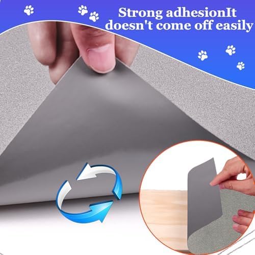 Dog Door Scratch Protector Self-Adhesive Emery Paper 10in*12.5ft Gray