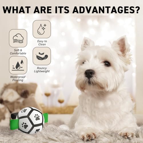 QDAN Small Dog Toys, Puppy Balls, Dog Balls with Straps for Small Breed