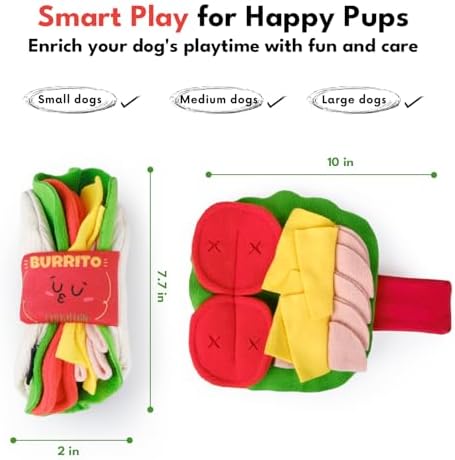 CHEWFFON Interactive Snuffle Dog Toy, Enrichment Treat Hiding Puzzle