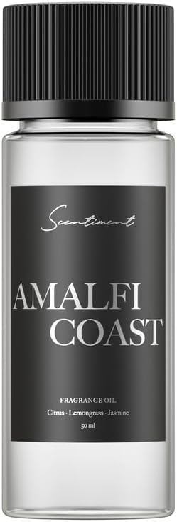 Scentiment Diffuser Oil - Amalfi Coast | Aromatherapy Fragrance | Inspired by Luxury Five Star Hotels | Notes of Bergamot, Lemongrass, Jasmine, Lily, Magnolia & Koa Wood (50 mL)