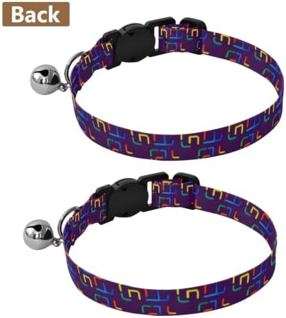 Tiles Comfortable Cat Collar, 2 Pack Cat Bell Collar