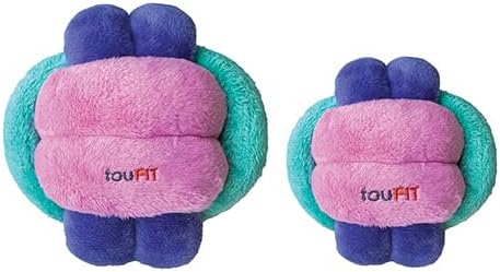 FOUFIT FouFouBrands Hide n Seek Knotted Snuffle Ball Treat Dispensing Nosework Toy for Dogs, Pink, Green Purple, Large