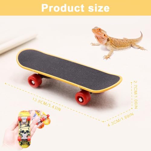 Mini Turtle Skateboard for Small Pets - Fun Tortoise Skateboard Toy for Reptiles, Bearded Dragons, Parrots, and Other Small Animals - Cute and Safe Skateboard for Turtles and Tortoises(Large)