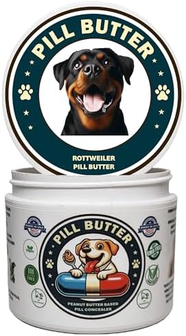 Peanut Butter Dog Pill Wrap - Rottweiler Label