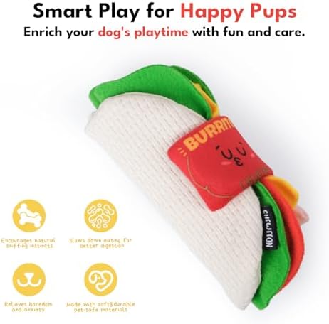 CHEWFFON Interactive Snuffle Dog Toy, Enrichment Treat Hiding Puzzle