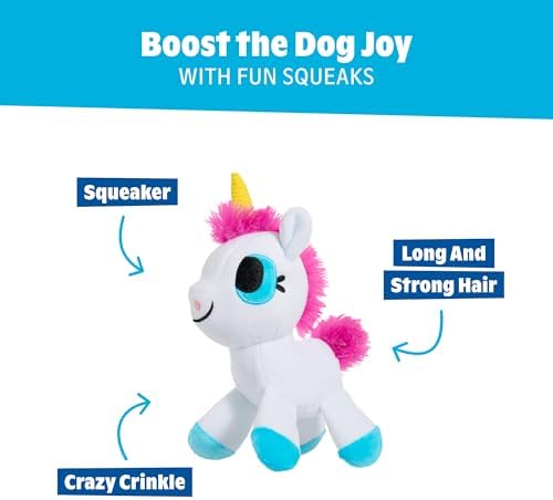 BarkBox Bob the Barking Unicorn Dog Toy - Toy for Large Dogs