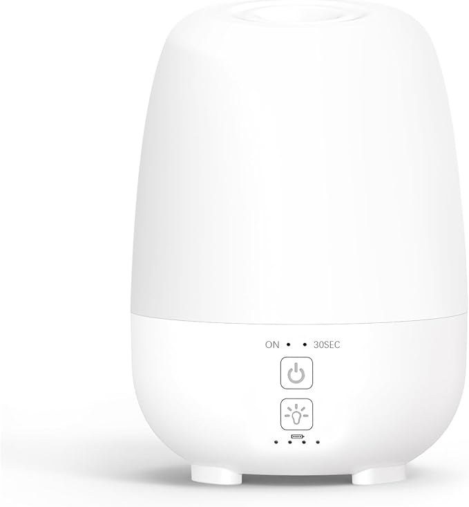 SEEDSEEL 150ML Rechargeable Battery Operated Essential Oil Diffuser,7-Hour Runtime with 7 LED Color Changing Lights Portable Cordless Aromatherapy Diffuser