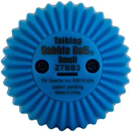 Pet Qwerks Talking Babble Ball - Interactive Chew Dog Toy - Small
