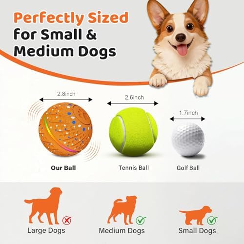 Smart Interactive Dog Toys Ball for Aggressive Chewers Small Medium Dogs