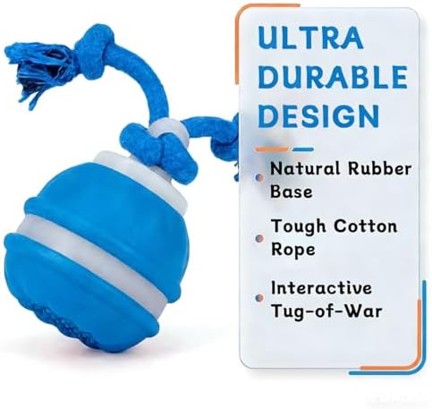 Zealburst Interactive Dog Toy Ball, 2026 Upgraded Motion Activated Rolling Ball with Squeaky Sounds, 360° Smart Automatic Moving Toy for Bored Cats & Dogs, Indoor & Outdoor Pet Exercise Toy (Blue)