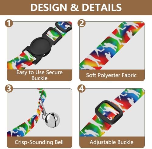 Baseball Players Poses Dog Collars for Small Dogs, 2 Pack Dog Bell Collar