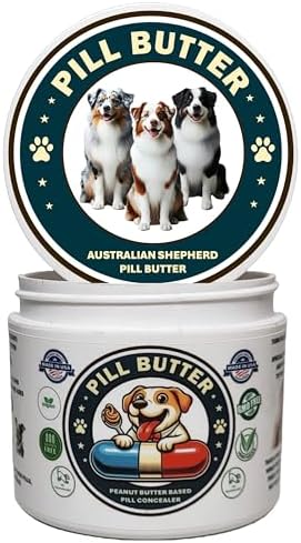 Peanut Butter Dog Pill Wrap - Australian Shepherd Label