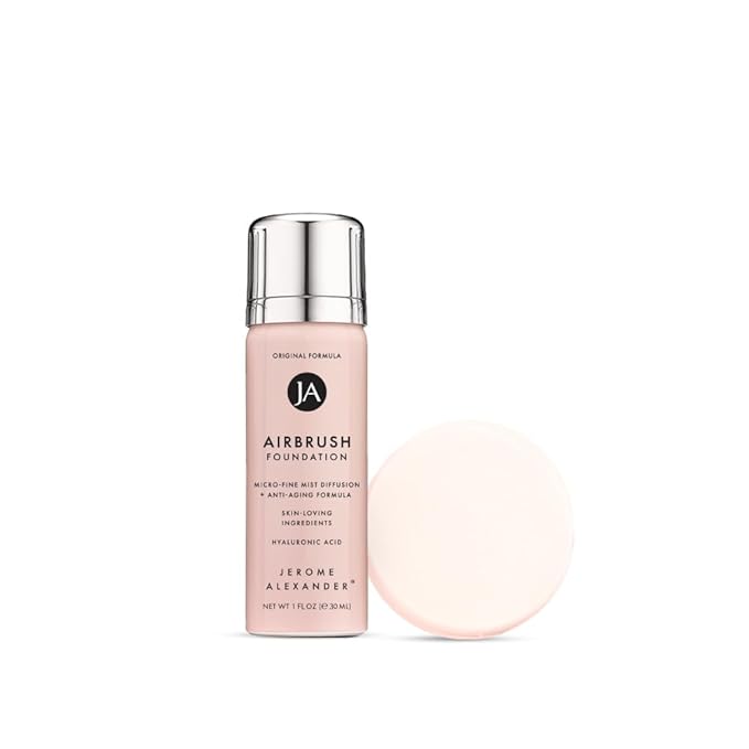 MagicMinerals AirBrush Foundation by Jerome Alexander, Mini Travel Size 1FL Oz, Easy Application Spray Makeup with Anti-Aging Ingredients for Smooth, Radiant Skin - Bright Light