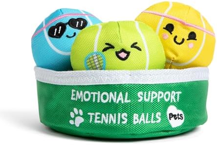 WHAT DO YOU MEME? Emotional Support Pet Tennis Ball Dog Toy by Relatable