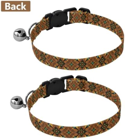 Geometric Collar for Cats, 2 Pack Collar with Bell for Dog Puppy