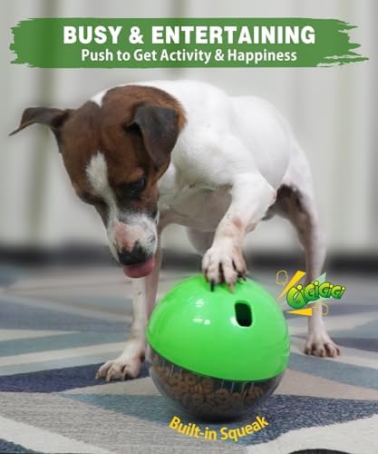 Dog Treat Dispensing Ball Toy - Large Adjustable Food Dispenser