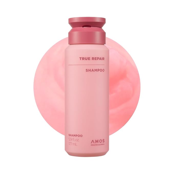 AMOS PROFESSIONAL True Repair Shampoo l Anti-Frizz & Smoothing Shampoo with Ceramide, For Dry & Damaged Hair, 5.9 fl.oz