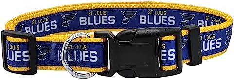 NHL ST.Louis Blues Collar for Dogs & Cats, Large. - Adjustable, Cute & Stylish! The Ultimate Hockey Fan Collar!