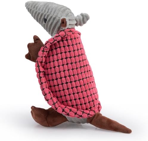 Hollypet Armadillo Squeaky Dog Toys for Medium Large Dogs, 10"