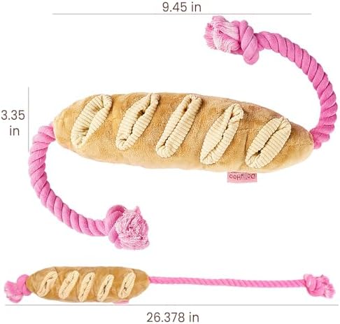 Tough Dog Toys for Aggressive Chewers - Interactive Dog Toys for Large Dogs, Durable Rope Dog Toy Crinkle Treat Holder, Indestructible Chew Toys & Puzzle Feeder for Heavy Biters