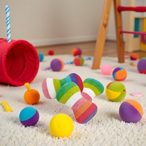 Jinshining 2 Pcs Colourful Dog Plush Vocal Toy Rainbow Dog Bone-Shape Chewing Toy Pet Supplies for Pet Playing Use Adorable Quality and Practical Attractive and Professional Dogs Chew Toys，Dogs Toys
