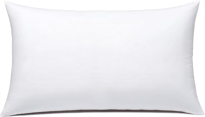 JIEITIVE Throw Pillow Inserts Hypoallergenic Premium Pillow Stuffer Square Form for Decorative Pillow Covers Cushion Set of 1-12 x 20 Inches