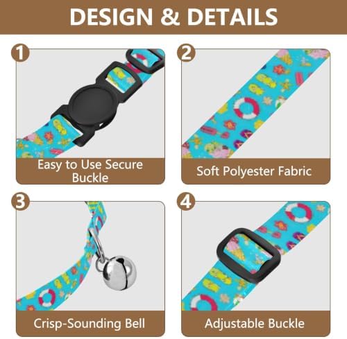 2 Pack Pet Collar Colorful Flip Flops Puppy Collar with Bell, Adjustable Length 10.6" to 17.1"