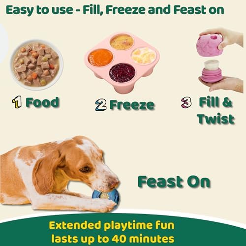 Large Pink Frozen Treat Ball, Interactive Anxiety Relief Puzzle Chew Toy