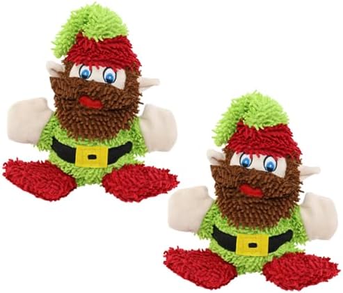 MIGHTY® 2 Pack Microfiber Medium Elf Ultra Durable Plush Dog Toy