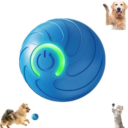 Valentines Day Gifts Smart Jumping Ball Toy for Cats, Dura-Spin Electric Cat Ball, Interactive Cat Toys for Indoor Cats