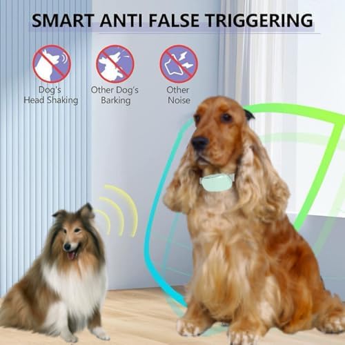 Dog Bark Collar Adjustable Training Collar for Large Medium Small Dogs Rechargeable Smart Bark Collar Anti Barking Training Collar with 5 Sensitivity