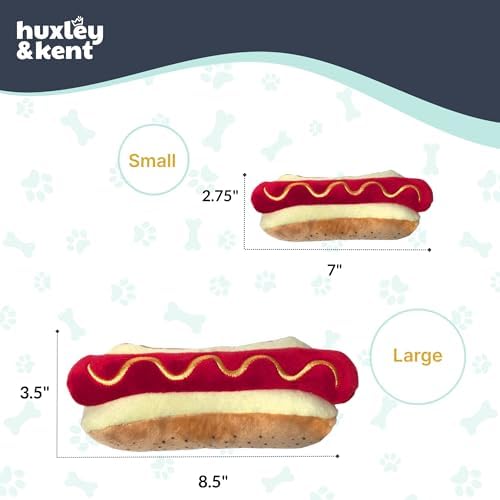Huxley & Kent Power Plush Squeaky Dog Toy, Haute Dawg, Large