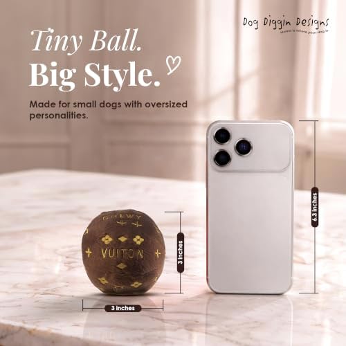 Dog Diggin Designs Runway Pup Collection | Unique Squeaky Parody Plush Dog Toys – Prêt-à-Porter Dog Bones, Balls & More