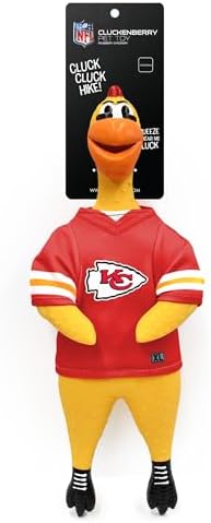 Littlearth NFL Team Rubber Chicken Pet Toy - Officially Licensed Teams