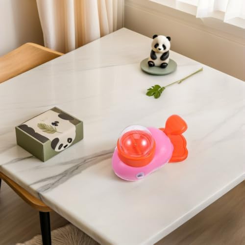 Whale Shaped Pet Treat Dispenser with Button, Pink Abs