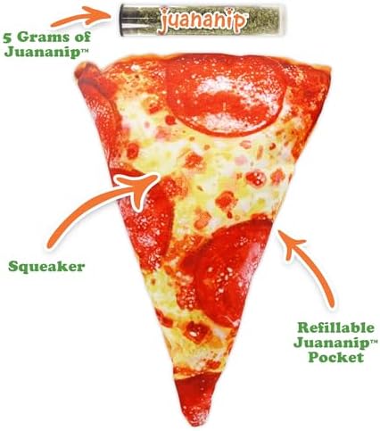Doggijuana Supreme Pizza & Juananip Bundle | Squeaky Refillable Plush Toy