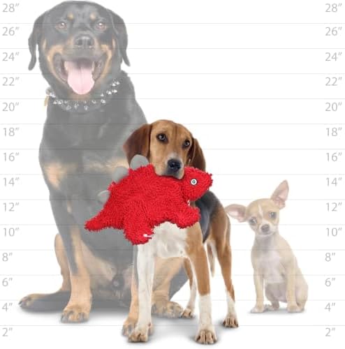 MIGHTY® 2 Pack Microfiber Medium Stegosaurus Dog Toys