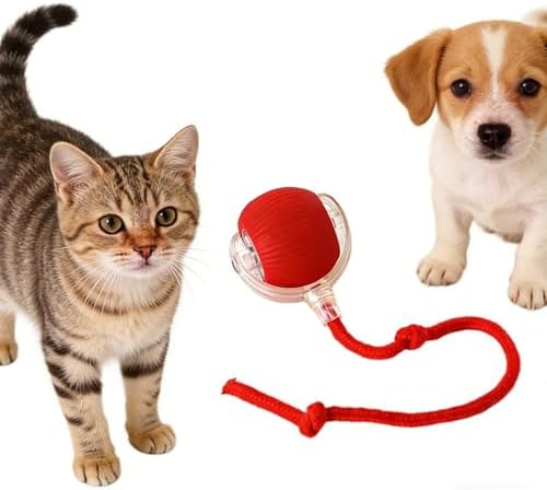 Automatic Rolling Ball Toy for Cats & Dogs. Self-Moving Electric Toy relieves Boredom. Sweet Gift for Your Furry Babies, Perfect for Small and Large Dogs.