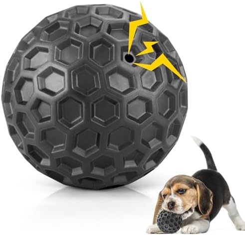 DISSKNIC Indestructible Squeaky Dog Balls Puppy Toys, Interactive Dog Toys for Small Dogs, Puppy Chew Toys for Teething and Relax, Dogs Chew Toy Balls Small Toys for Small Breed