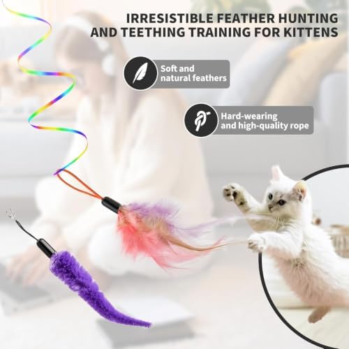 Interactive Cat Toy for Indoor Cats, Door Mounted Automatic Cat Toy